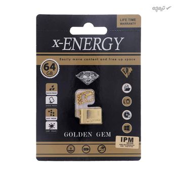 فلش مموری ایکس-انرژی مدل GOLDEN GEM ظرفیت 64 گیگابایت با رابط USB 2.0